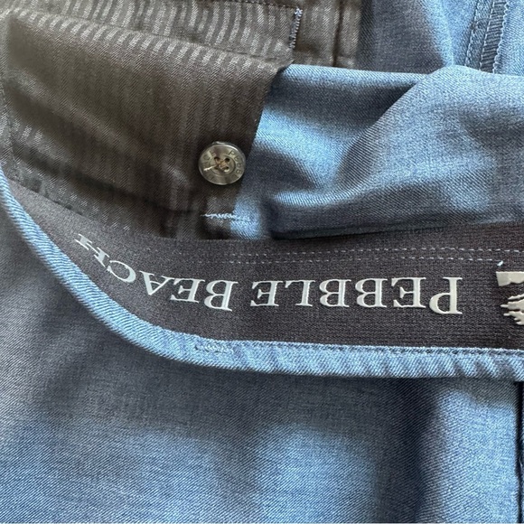 Pebble Beach Dry-Luxe Performance Shorts Blue Men's Size 38 Golf Activewear - Picture 7 of 11